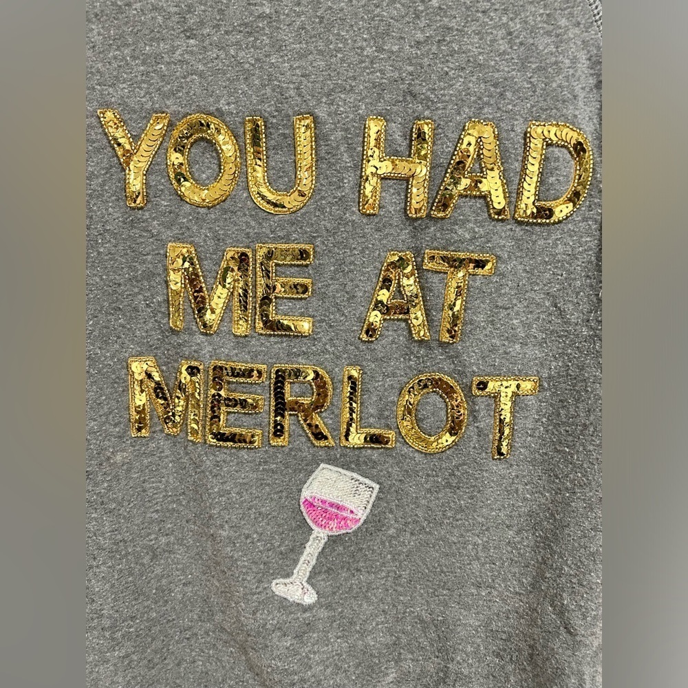 Bow & Drape “You Had Me at Merlot” Sweatshirt - Picture 2 of 9